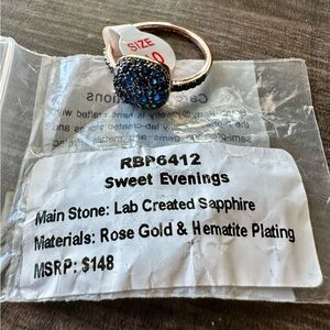 Bomb Party Sweet Evening Sapphire Size 10 Ring